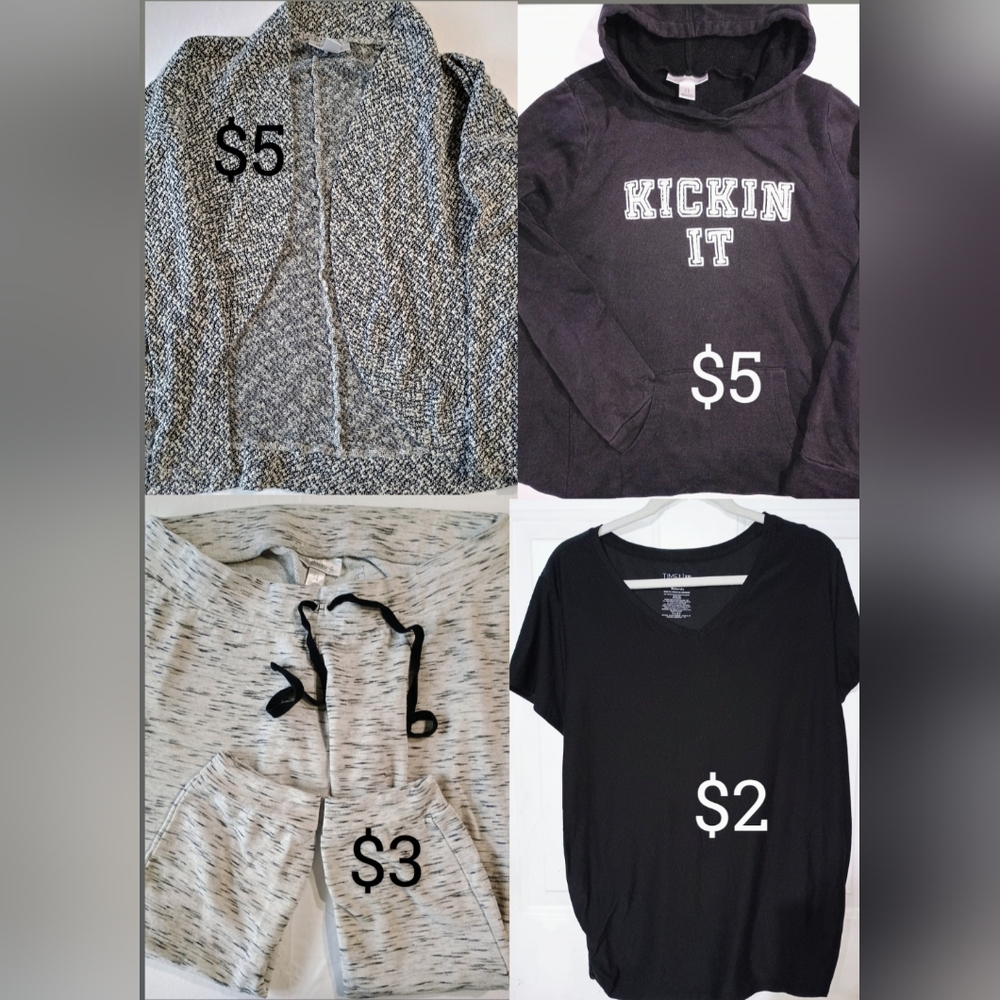 Maternity Black And White Clothes Bundle For $10